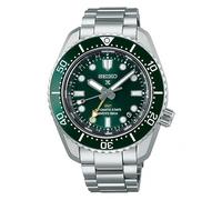 Seiko PROSPEX AUTOMATIC G.M.T DIVERS orologio da uomo in acciaio inox SPB383J, Argento/Verde, Bracciale