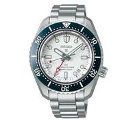 Seiko Prospex SPB519J1, Orologio GMT Automatico, Quadrante Bianco, Ghiera Blu, Edizione 60° Anniversario