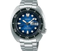 Seiko Prospex SRPE39K1 "Save The Ocean" Special Edition Men's Automatic Diver's Watch - 45mm Stainless Steel, Manta Ray Blue Dial