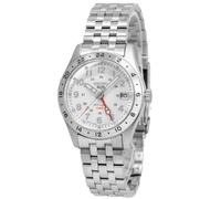 Seiko 5 Sports Orologio Automatico GMT, Quadrante Bianco, Bracciale in Acciaio, Modello SSK059K1