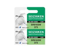 Seiko Seizaiken 373 SR916SW, batteria per orologio all'ossido d'argento 1,55 V, 0% Hg (senza mercurio), 2 batterie, prodotte in Giappone