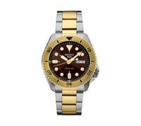 SEIKO SRPK24, Uomo Sport,GMT,Meccanico,Automatico,Acciaio,Due toni,Quadrante Marrone,100m WR, Marrone, Sportivo
