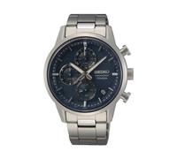 Seiko SSB387P1 Men's Titanium Chronograph Watch, Blue Dial, Titanium Bracelet