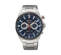 Seiko SSB407P1 Men's Chronograph Watch - Stainless Steel, Blue Dial
