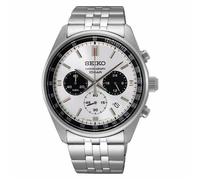 Seiko SSB425P1 Men's Chronograph Watch, White Dial, Stainless Steel Bracelet