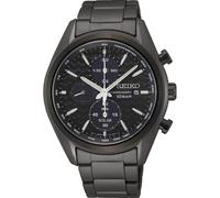 Seiko SSC773P1 Men's Solar Chronograph Watch, Black Dial, Stainless Steel Bracelet