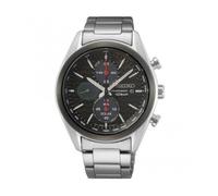 Seiko SSC803P1 Solar Chronograph Men's Watch - Black Dial, Stainless Steel Bracelet