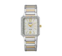 Seiko SUP466P1 Women's Solar Watch, Mother of Pearl Dial, Two-Tone Stainless Steel Bracelet