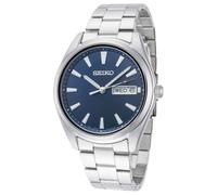 Seiko SUR341P1 Men's Quartz Watch - Blue Dial, Day-Date, Stainless Steel Bracelet