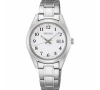 Seiko SUR465P1 Women's Quartz Watch, White Dial, Stainless Steel Bracelet