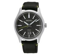 Seiko SUR517P1 Men's Quartz Watch - Black Dial, Big Date Display, Nylon Strap