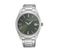 Seiko SUR527P1 Men's Quartz Watch - Green Dial, Stainless Steel Bracelet