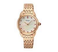 Seiko SUR564P1 Women's Quartz Watch, Mother of Pearl Dial, Rose Gold Stainless Steel Bracelet