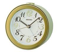 Seiko Sveglia dorata in plastica, secondi silenziosi, QHE172G