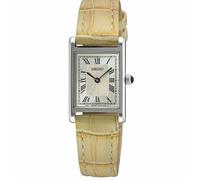 Seiko SWR095P1 Women's Quartz Watch, Ivory Dial, Beige Leather Strap