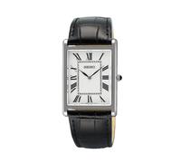 Seiko SWR103P1 Classic Men’s Quartz - Rectangular Silver Case, White Dial