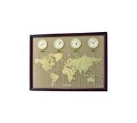 Seiko World Time Batteria al quarzo Orologio da parete in legno QXA722B