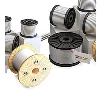 Seiletech.de CAVI IN ACCIAIO INOX | 4 mm | 100 m | Acciaio inossidabile AISI 316 | 7x7 morbido | Cavo in acciaio inossidabile | Industria, nautica, trasporti, ringhiere, silvicoltura