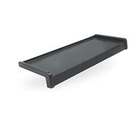 Seiletech.de Davanzale in acciaio + verniciato a polvere | 120 cm | antracite RAL 7016 | profondità 27,5 cm | resistente alle intemperie | con tappi in PVC | davanzale esterno per finestre