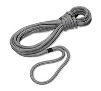 Seilflechter - Cima d’Ormeggio Ø 12 mm, 12 m con Asola Impiombata da 40 cm, Cima Taifun per Barca, Colore Grigio Argento, Resistenza 2500 daN
