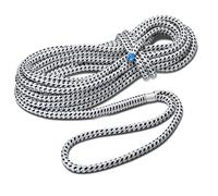 Seilflechter - Cima d’Ormeggio Ø 12 mm, 6 m con Asola Impiombata da 40 cm, Cima Taifun per Barca, Colore Bianco/Nero, Resistenza 2500 daN