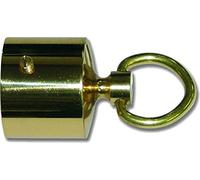 Seilflechter - Tappo terminale con anello, Ø 30 mm, in ottone di alta qualità, terminale per corrimano e corde per scale, con vite di fissaggio, ideale per corrimano