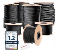 Seilwerk STANKE Corda polipropilene nero 3mm 25m - Spago per orto, per tende, da campeggio - Corda resistente per esterno ai raggi UV