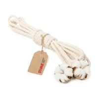 Seilwerk STANKE Cordoncino cotone 6mm x 5m, intrecciato con 3 fili - Corda macramè, corda per decorazioni, spago fai da te - morbido, può essere tagliata, tinta, facile da legare, 100% cotone naturale