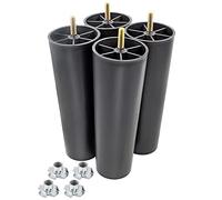 Seimneire 4 gambe per divano da 20 cm, gambe affusolate in plastica con bulloni M8, per divano, cassettiera, armadio, sedia, letto, tavolino da caffè