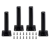 Seimneire 4 gambe regolabili per mobili, 127 mm, piedini di supporto in metallo nero, resistenti gambe di ricambio per divano, TV, armadio, credenze, credenze