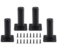 Seimneire 4 gambe regolabili per mobili, 96 mm, piedini di supporto in metallo nero, resistenti gambe di ricambio per divano, mobile TV, divano, tavolino, credenze, credenze