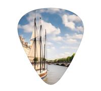 Seine Sailing Guitar Plettro Set di 12, tra cui 3 spessori di plettri per chitarre acustiche, ukulele e altro ancora.