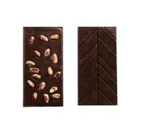 Seisensi - Tavoletta Cioccolato fondente 75% Artigianale Italiano 100g con Smarties, Nocciole, Pistacchi, Frutti Rossi, Sale Maldon e Bacche di Pepe Rosa