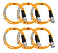 Seismic audio satrxl-m2orange6 2-feet XLR maschio a 1/10,2 cm TRS cavi patch - arancione
