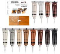 SEISSO Kit Riparazione Mobili Legno, Parquet Ripara Graffi, 12 Colori Stucchi per Legno per Graffi, Macchie, Pavimenti, Laminato, Armadio, Ciliegio, Tavoli