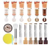 SEISSO Kit Riparazione Mobili Legno，Ripara Graffi Parquet，6 Colori, Stucco per Legno per Riparare Mobili in Legno, Crepe, Fori per Pavimenti in Legno, Piano di Lavoro, Porta, Armadio