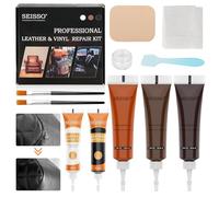 SEISSO Kit Riparazione Pelle Auto, Ripara Divano, Kit Di Restauro per la Pelle, Ideale per il Ripristino di Divani, Accessori Auto in Pelle, Scarpe e Portafogli