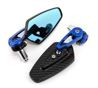 Seitenspiegel 22mm Moto Manubrio Specchietto Retrovisore Per Y&AMAHA YZF R1 R3 R6 R25 Z400 Per Z800 Per D&UCATI Per A&PRILIA Per MV Per Agusta(Blue)