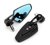 Seitenspiegel 22mm Moto Manubrio Specchietto Retrovisore Per Y&AMAHA YZF R1 R3 R6 R25 Z400 Per Z800 Per D&UCATI Per A&PRILIA Per MV Per Agusta(Schwarz)