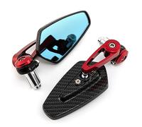 Seitenspiegel 22mm Moto Manubrio Specchietto Retrovisore Per Y&AMAHA YZF R1 R3 R6 R25 Z400 Per Z800 Per D&UCATI Per A&PRILIA Per MV Per Agusta(Red)