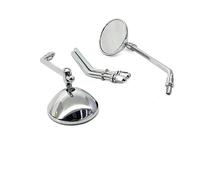 Seitenspiegel 8mm 10mm Motorcycle Back View Mirror Round Shape Rearview Side Mirrors For Y&AMAHA MT-07 MT-09 MT-10 FZ1 FZ8 For X&max For NMAX(Silver)
