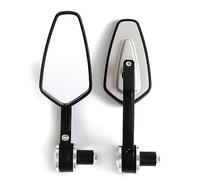 Seitenspiegel Moto Per 7/8 "22mm Manubrio Bar End Vista Posteriore Specchietto Laterale Per RC 390 125 750 250 MSX125 CB500F(Silver)