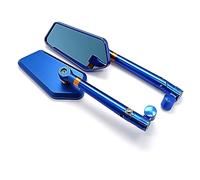 Seitenspiegel Moto Vista Posteriore Specchi Per Y&AMAHA FZ1 Per F&azer FZ6 FZ6R FZ8 XJ6 MT-07 MT-09 Per X&max MT-07 MT-09(Blue)
