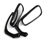 Seitenspiegel Specchietti Retrovisori Laterali Per Moto Con Lente Trasparente Bar End Per CG125 Per Cafe Racer(Schwarz)