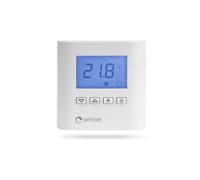 Seitron TAD022 termostato ambiente digitale a 24V con display digitale e controllo intelligente e remoto della temperatura, montaggio a parete e batteria inclusa