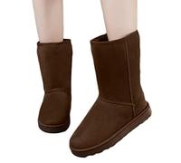 seiveini Scarpe Donna Invernali Calda Stivali da Neve Donna Antiscivolo Vintage Scarpe Inverno Caldo Scarponi da Neve Trekking Outdoor A Nero 20CM 40 EU