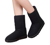 seiveini Stivaletti Neve Caldo Invernali Donna Foderato Stivali Eleganti Antiscivolo Scarpe da Neve Donna Antiscivolo Casual Moda Snow Boots A Nero 20CM 37 EU
