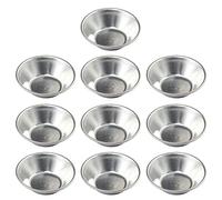 SEIWEI 10 pirottini in alluminio per tazze Puto, teglie in alluminio, stampi rotondi per torte e torte, muffin, cupcake