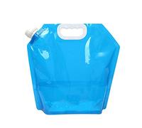 SEIWEI 2 sacchetti d'acqua pieghevoli, 5 l/10 l, portatile pieghevole per acqua, contanier, per campeggio all'aperto, zaino in spalla escursionismo