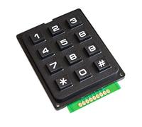 SEIWEI 3 x 4 Matrix Matrice Tastiera, Nero Esterno Membrana Tastiera Modulo Interruttore con 12 Chiavi per MCU